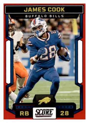 2023 Score Red #264 James Cook football card with original gloss in near mint condition