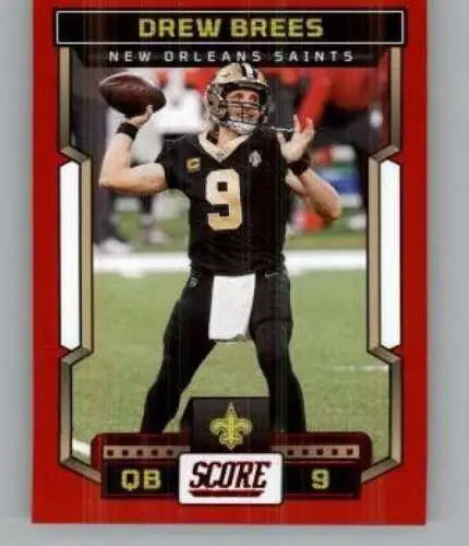 Drew Brees football card 2023 Score Red #58 NM original gloss for collectors
