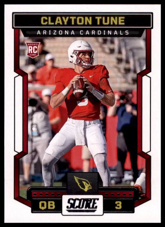 Clayton Tune Arizona Cardinals football card from 2023 Score Rookie series