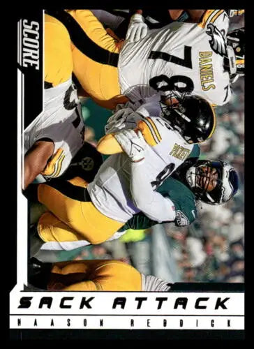 2023 Score Sack Attack #3 Haason Reddick NM Near Mint Eagles original gloss card