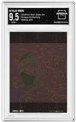 Graded Kylo Ren Chinese ink painting card from Star Wars Global Art collection