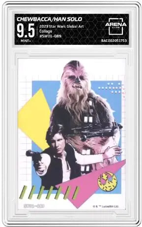 Star Wars Global art Han Solo Chewbacca collage card 2023 Arena Club #SW01-069