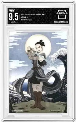 Graded Rey Star Wars Global Art trading card from 2023 Arena Club set