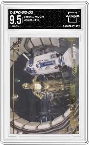 Star Wars Arena Club graded C-3PO R2-D2 Star Wars card 2023 PR C-3PO R2-D2 #SW01-UR14