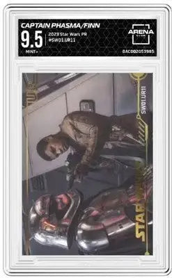 Star Wars graded trading card featuring Captain Phasma and Finn from Arena Club 2023