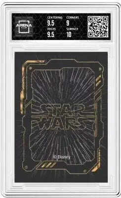 Star Wars PR Darth TIE Fighter collectible card with black and gold design