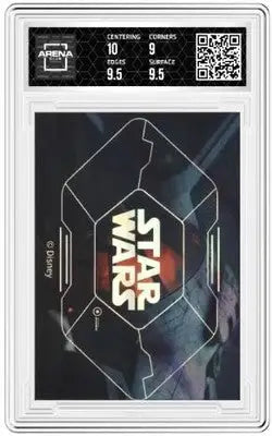 Graded Star Wars trading card SW01URJ10 Arena Club featuring Han Solo and Rey in 2023