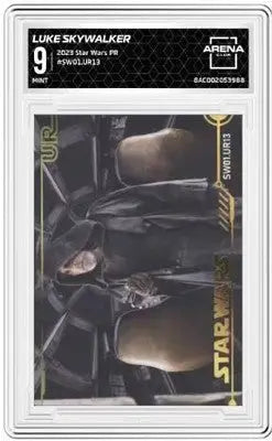 Star Wars PR Luke Skywalker trading card 2023 with 9 Mint rating from Arena Club