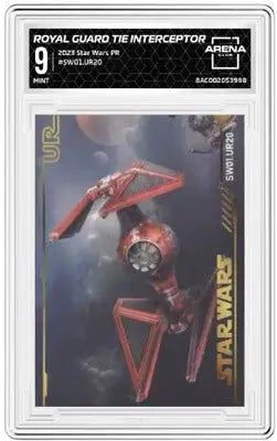 Graded Star Wars UR20 Royal Guard TIE Interceptor trading card from 2023 UR20 Arena Club