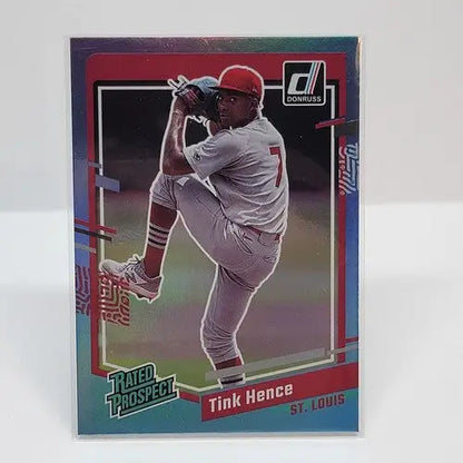2023 TINK HENCE DONRUSS RATED PROSPECT HOLO BLUE CARDINALS baseball card