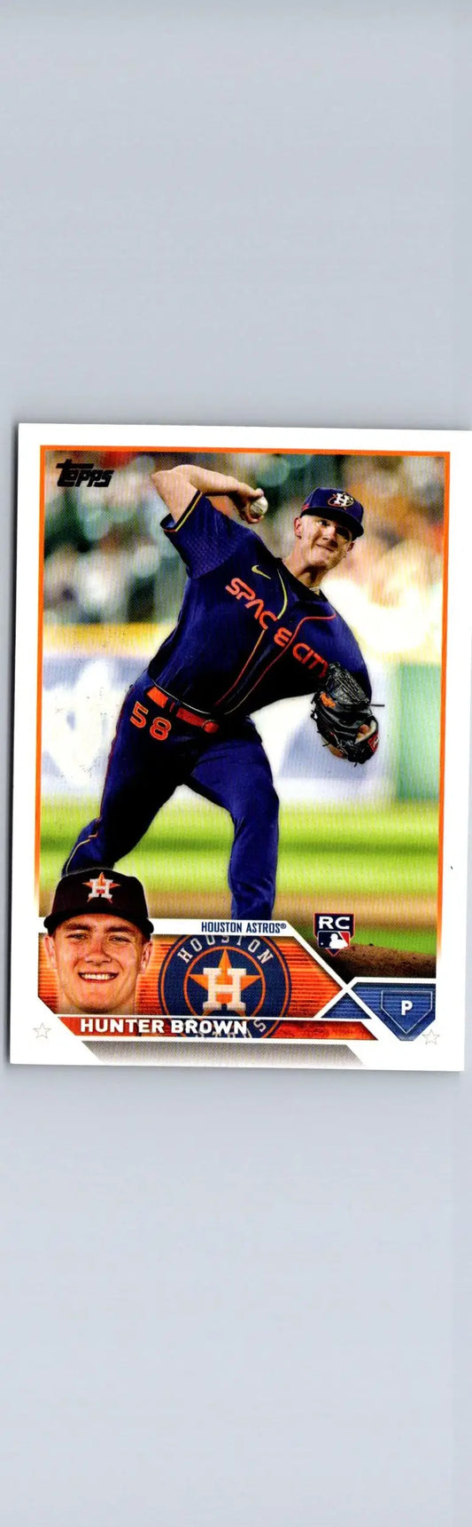 Hunter Brown baseball card from 2023 Topps #111 featuring a collectible baseball card