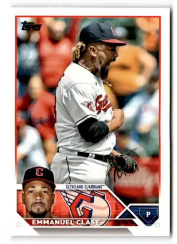2023 Topps #117 Emmanuel Clase NM Near Mint baseball card with original gloss