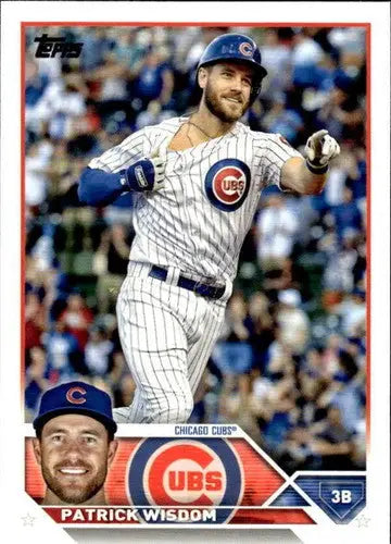 2023 Topps Patrick Wisdom baseball card with original gloss NM-MT Cubs ID 56982