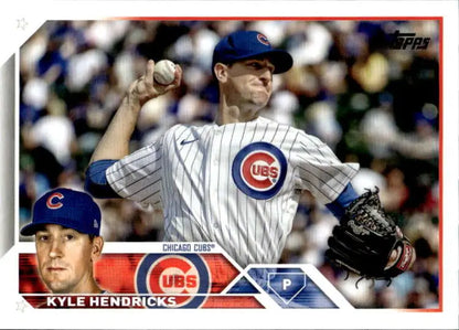 Kyle Hendricks Chicago Cubs baseball card from 2023 Topps #137 NM-MT collection