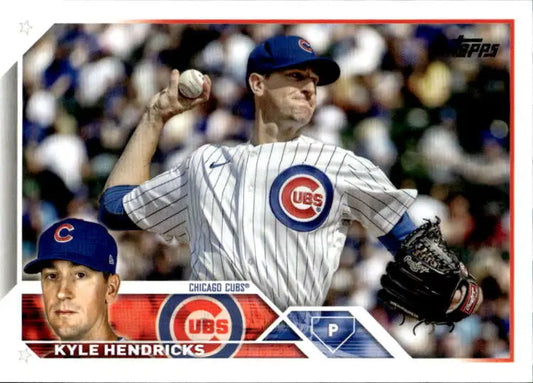 Kyle Hendricks Chicago Cubs baseball card from 2023 Topps #137 NM-MT collection