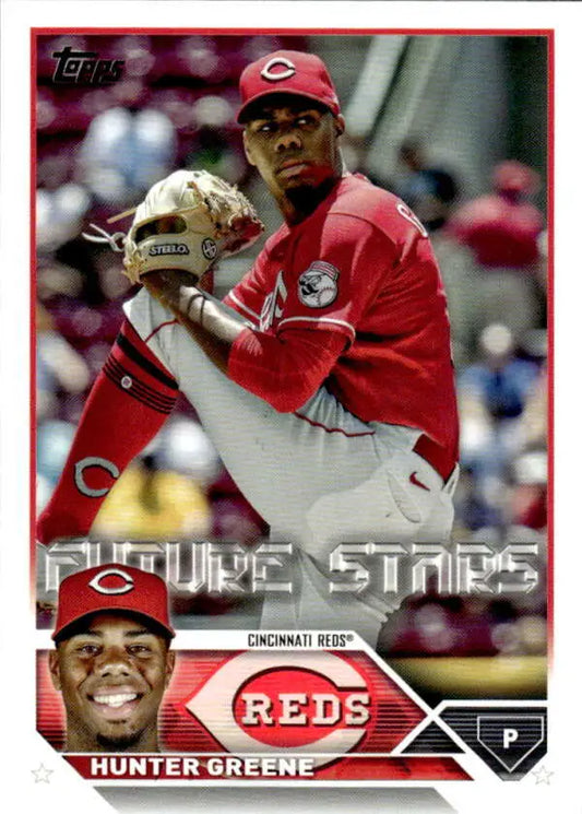 Hunter Greene Cincinnati Reds baseball card from 2023 Topps #155 NM-MT collectible