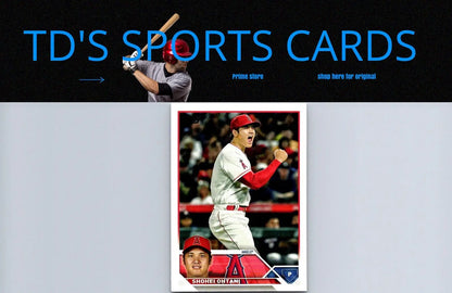 2023 Topps #17 Shohei Ohtani card featuring vintage stock design for collectors