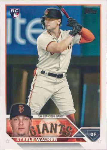 Steele Walker baseball card from 2023 Topps original gloss NM-MT RC Giants