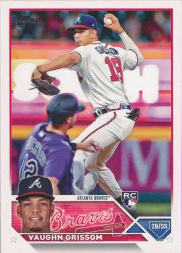 Vaughn Grissom baseball card with original gloss from 2023 Topps NM-MT RC Braves