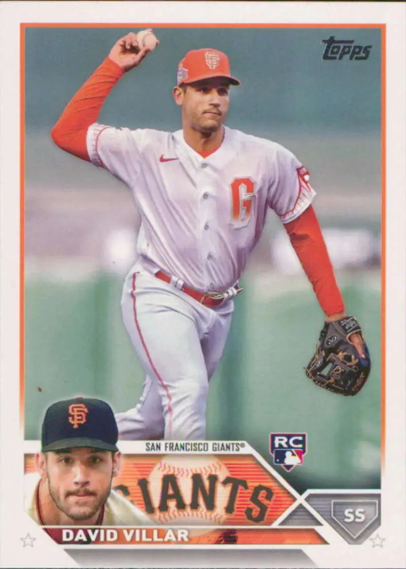 David Villar throwing in 2023 Topps #277 San Francisco Giants Baseball Card