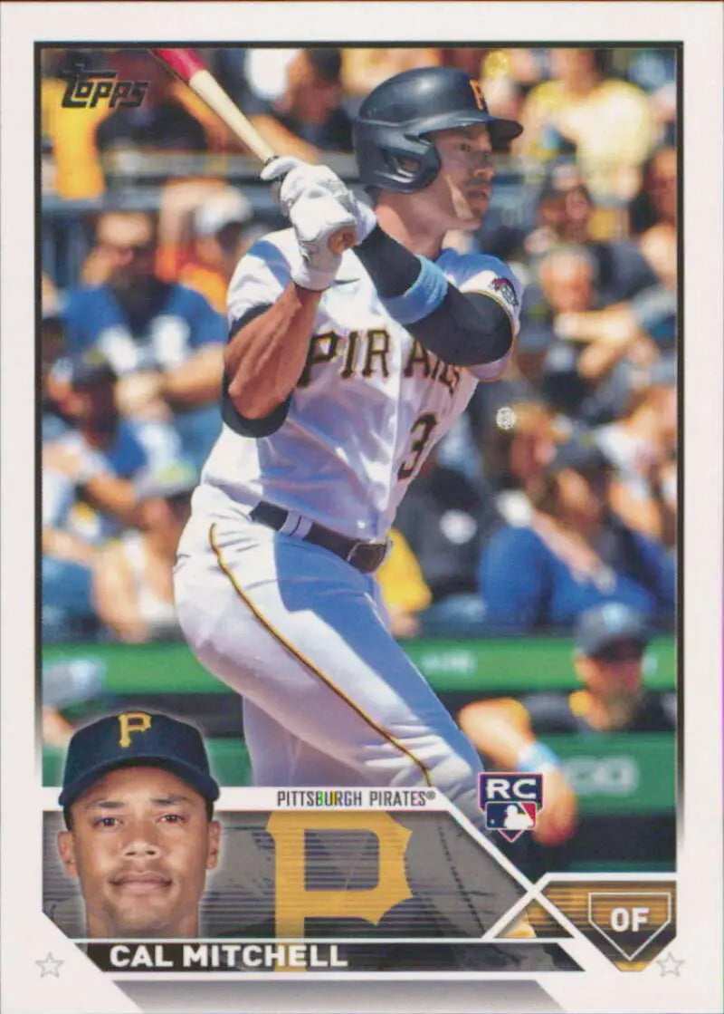 2023 Topps Cal Mitchell baseball card Pittsburgh Pirates rookie card NM-MT