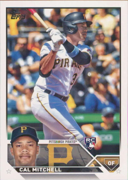 2023 Topps Cal Mitchell baseball card Pittsburgh Pirates rookie card NM-MT