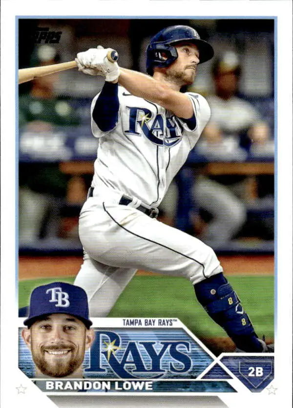 Brandon Lowe Tampa Bay Rays baseball card from 2023 Topps series