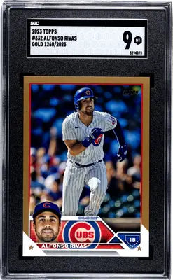 High-grade 2023 Topps Alfonso Rivas baseball card SGC 9 featuring Alfonso Rivas