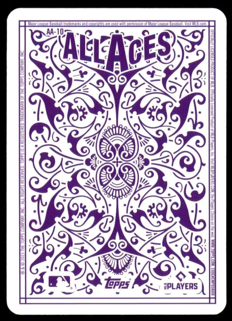 Ornate purple Milwaukee Brewers baseball card design featuring Corbin Burnes and swirls