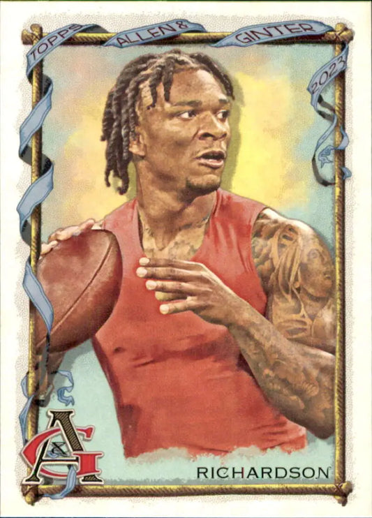 Topps Allen and Ginter Baseball Card featuring Anthony Richardson in red jersey