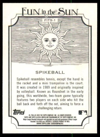 2023 Topps Allen and Ginter Fun in the Sun #FITS-1 Spikeball NM Near Mi ID:66688 - Trading Cards