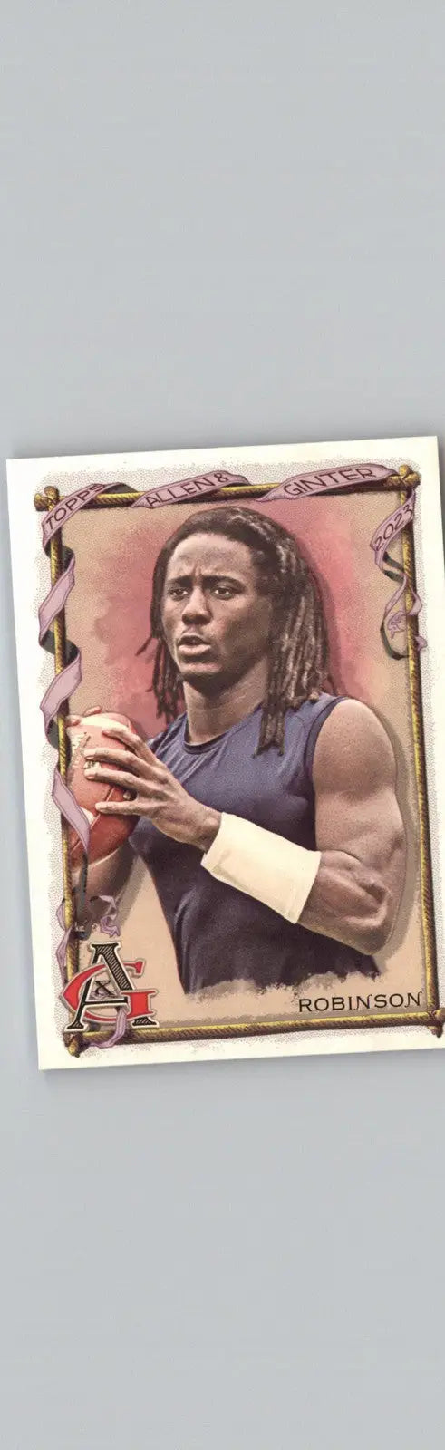 Football player trading card featuring Denard Shoelace Robinson from 2023 Topps Allen & Ginter