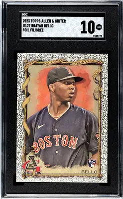 Graded 2023 Topps Allen & Ginter Brayan Bello baseball card SGC 10 foil filigree