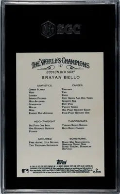 Graded Ginter Brayan Bello baseball card from 2023 Topps Allen & Ginter series