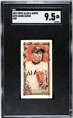 Graded Ginter Ichiro Suzuki baseball card from 2023 Topps Allen & Ginter series