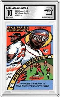 Graded Michael Harris II baseball trading card from Topps Archive Michael series
