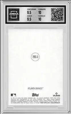 Graded Michael Harris baseball card in protective slab from 2023 Topps Archive Michael collection