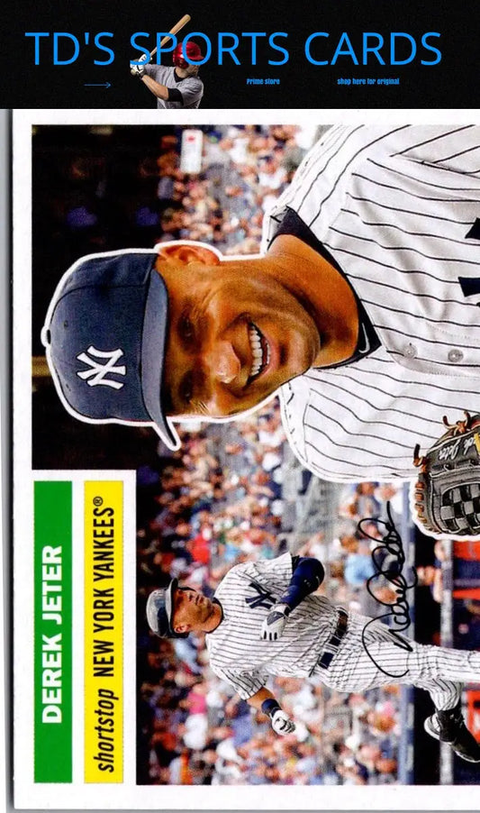 Derek Jeter baseball card from 2023 Topps Archives series displayed in product