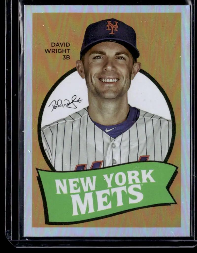 David Wright New York Mets baseball card from Topps Archives 1969 in pinstripes