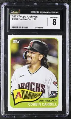 Graded Corbin Carroll baseball card from 2023 Topps Archives Corbin Carroll series