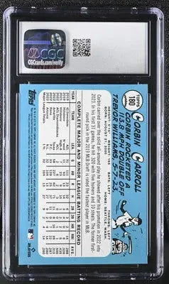 Graded Corbin Carroll baseball card from 2023 Topps Archives Corbin collection
