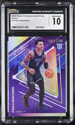Graded Paolo Banchero basketball card from Topps Athletes Unlimited collection