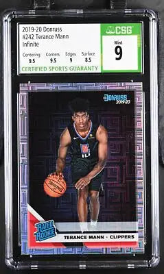 Graded Terance Mann Rookie Card from Topps Athletes Unlimited displayed in 2023 product