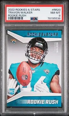 2022 Panini Rookies Travon Walker Rookie Rush football card in 2023 Topps Athletes Unlimited product