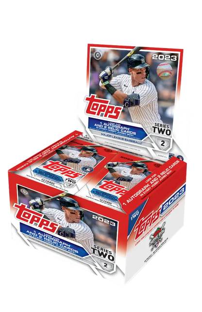 Topps Baseball Series 2 Jumbo HTA Card Box featuring Topps Baseball Series cards