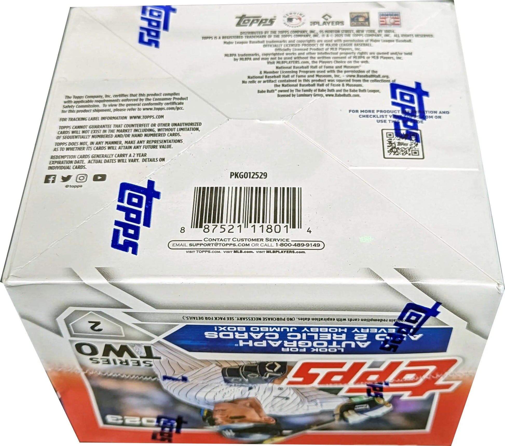 Topps Baseball Series 2 Jumbo HTA Card Box featuring Topps Baseball trading cards