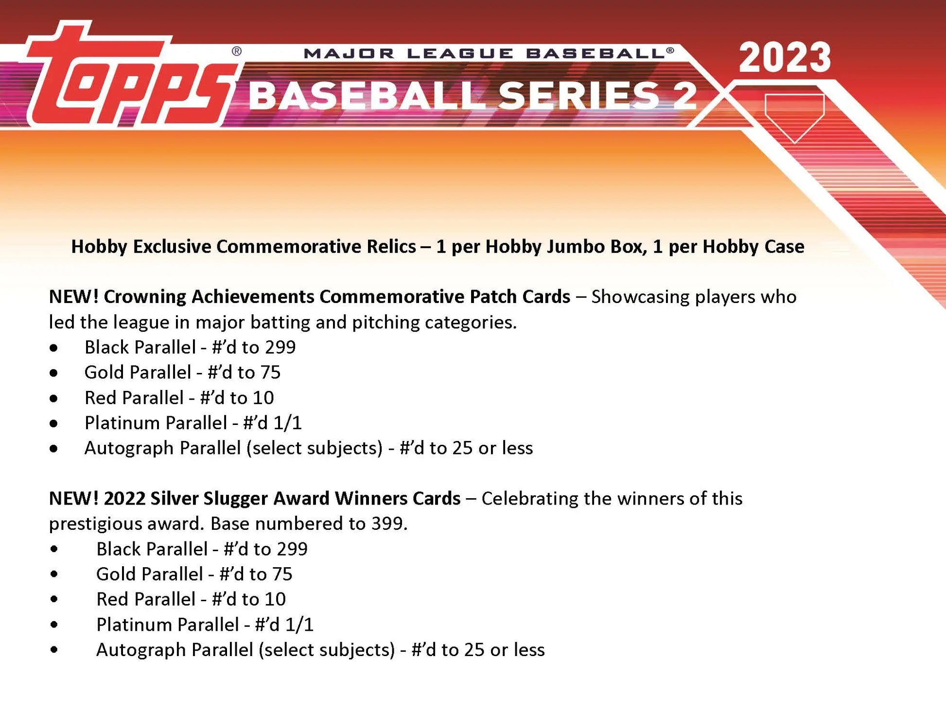 2023 Topps Baseball Series 2 Jumbo HTA Card Box advertisement showcasing Topps Baseball cards