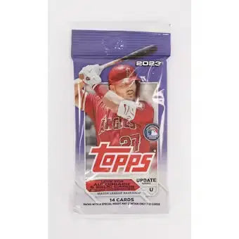 Sealed pack of 2023 Topps Baseball Update Series cards from the baseball update collection