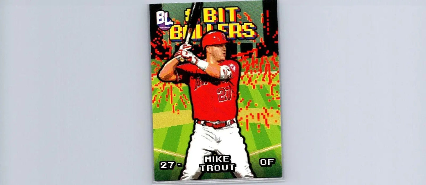Mike Trout 2023 Topps Big League #8B-2 8 Bit Ballers baseball card collectible