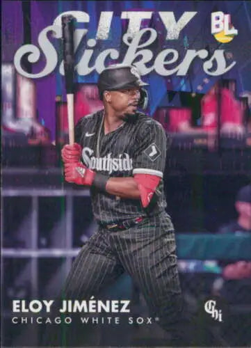 Eloy Jiménez baseball card from 2023 Topps Big League City Slickers in Near Mint condition